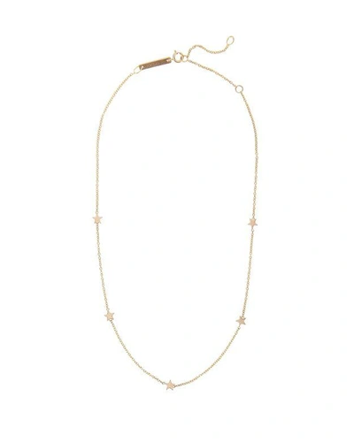 Shop Zoë Chicco Itty Bitty Star Necklace In Gold