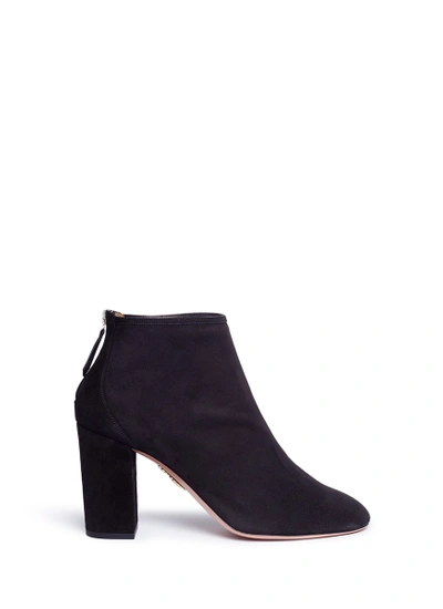 Shop Aquazzura 'downtown Bootie 85' Suede Ankle Boots