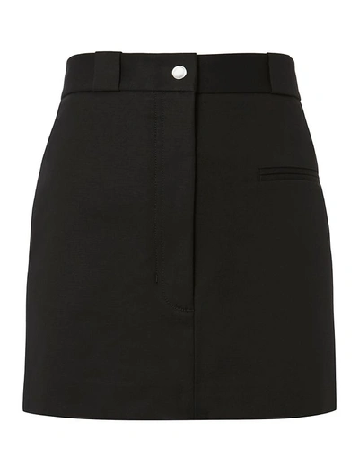 Shop Helmut Lang Cotton Stretch Mini Skirt