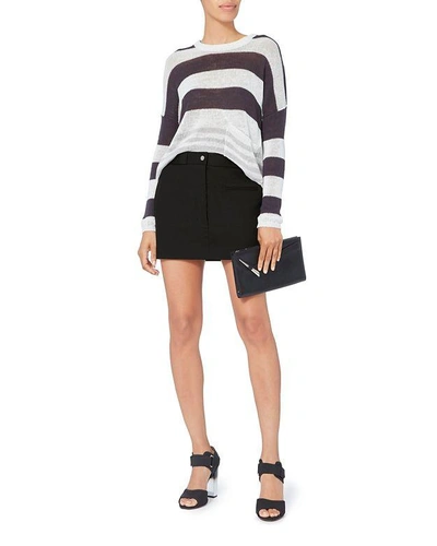 Shop Helmut Lang Cotton Stretch Mini Skirt