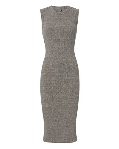 Enza Costa Midi Knot Back Grey Dress | ModeSens