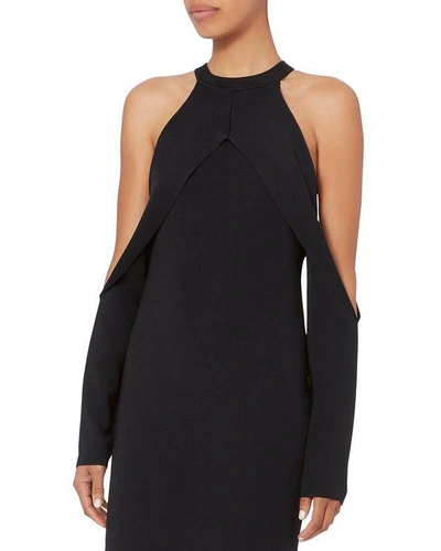 Shop Dion Lee Navy Sleeve Release Dress