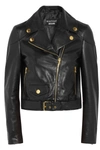 BOUTIQUE MOSCHINO Leather biker jacket