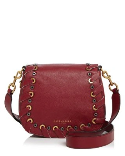 Marc Jacobs Nomad Grommet Small Saddle Bag In Chianti/gold