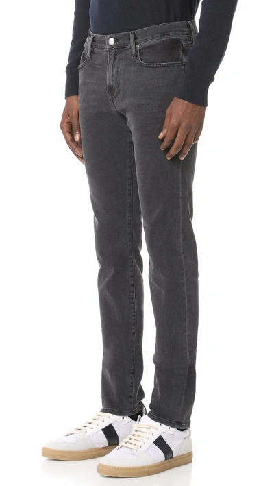 Shop Frame L'homme Skinny Denim Jeans Fade To Grey