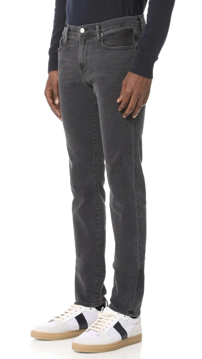 Frame L'homme Skinny Fit Corduroy Jeans In Saville Gray In Fade To Grey