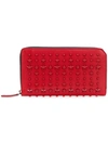 Jimmy Choo Carnaby Deep Red Leather Travel Wallet With Mixed Stars