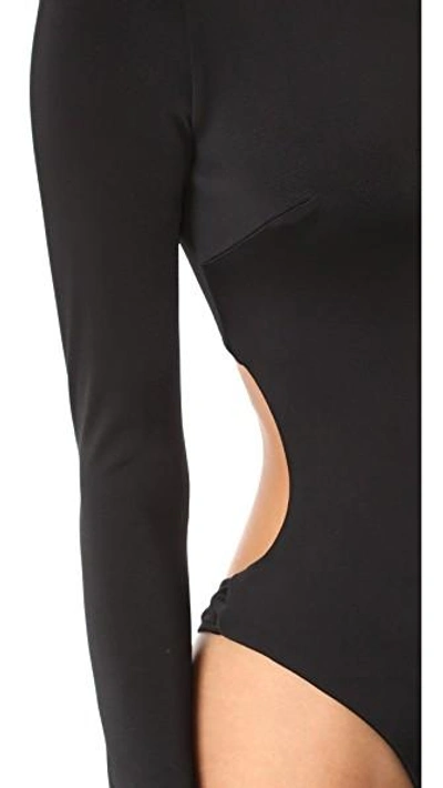 Shop Cushnie Et Ochs Thong Bodysuit With Open Back In Black