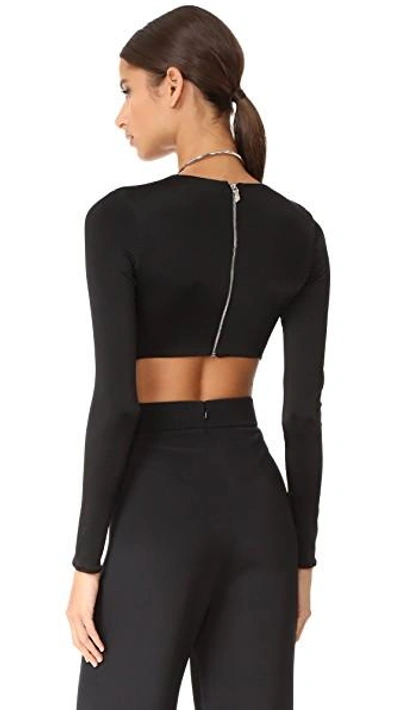 Shop Cushnie Et Ochs Thong Bodysuit With Open Back In Black