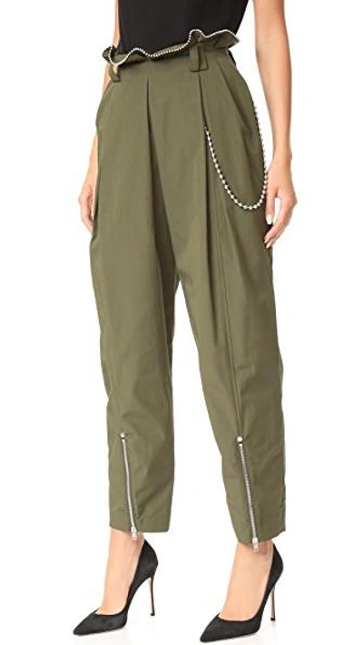 Shop Alexander Wang Army Ballchain Pants