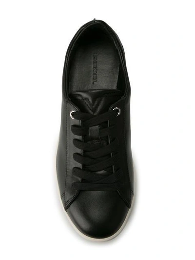 Shop Diesel Classic Lace-up Sneakers In Black