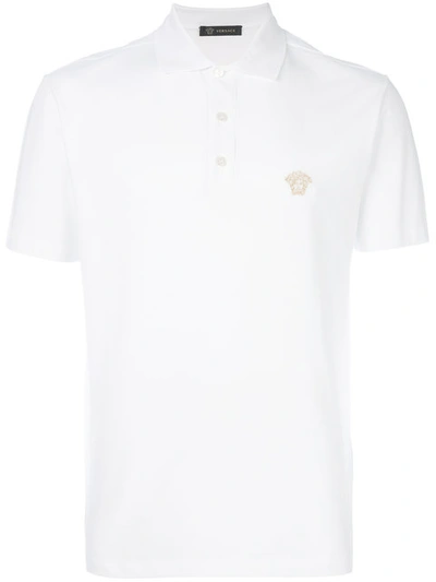 Versace Classic Polo Top In White