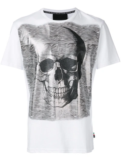 Philipp Plein T-shirt Round Neck Ss "norie" In White