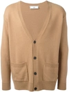 Ami Alexandre Mattiussi Oversized Fit Cardigan In Brown