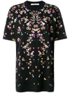Givenchy Black Pansy-print Cotton T-shirt
