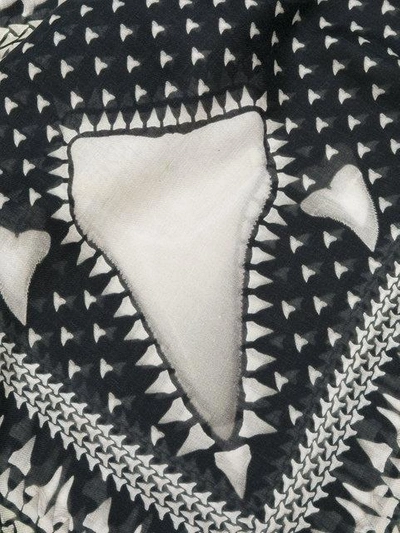 Shop Givenchy Shark Tooth Printed Scarf In Black