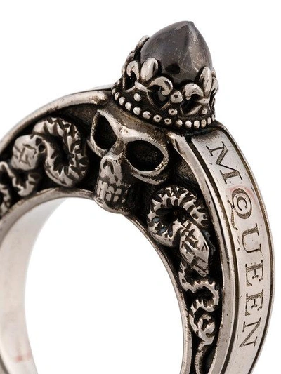 engraved skull ring