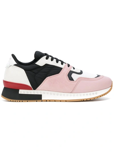 Givenchy Panelled Mesh, Leather And Suede Sneakers In Pink