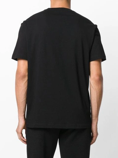 Shop Versace Medusa Embroidered T-shirt In Black