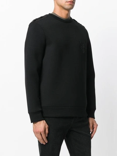 Shop Neil Barrett Epaulette Sweatshirt - Black