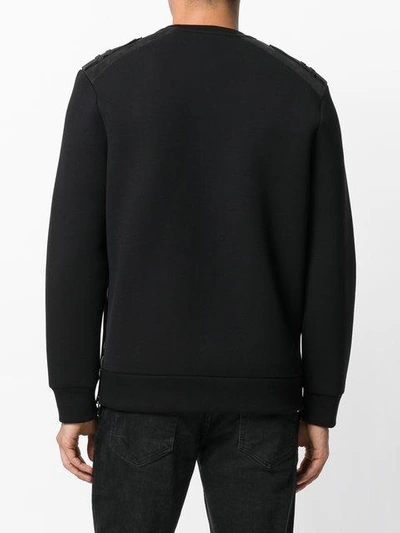 Shop Neil Barrett Epaulette Sweatshirt - Black