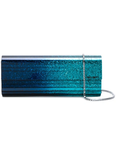 Jimmy Choo Sweetie Glitter Acrylic Clutch In Antique Gold Anthracity
