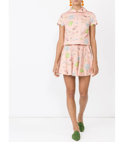 Shop Olympia Le-tan The Webster X Lane Crawford 'rosa' Skirt In Pink
