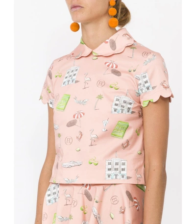 Shop Olympia Le-tan The Webster X Lane Crawford 'to Nina' Blouse In Pink