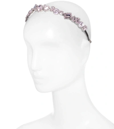 Shop Miu Miu Crystal Headband In Pink