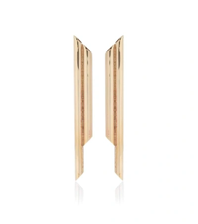 Shop Aliita Tubo 9kt Yellow Gold Earrings In No