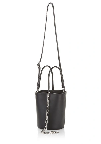 Shop Alexander Wang Roxy Bucket Bag In Black With Rhodium