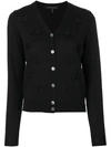 Marc Jacobs Bow Embellished Cardigan In Black