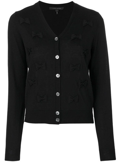 Marc Jacobs Bow Embellished Cardigan In Black