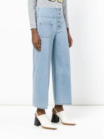 Shop Marc Jacobs Wide Leg Jeans - Blue