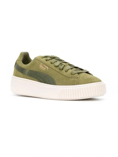Shop Puma Platform Sneakers - Green