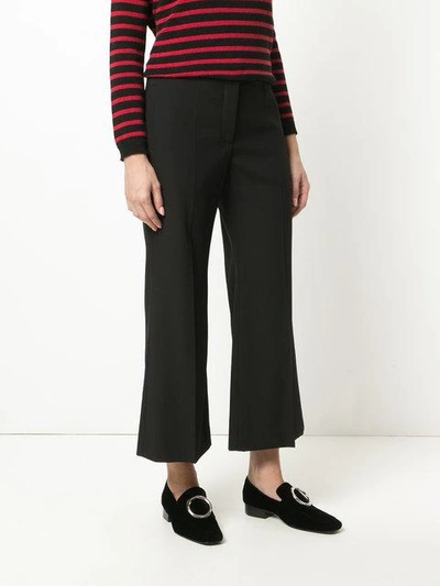 Shop Valentino Cropped Flared Trousers