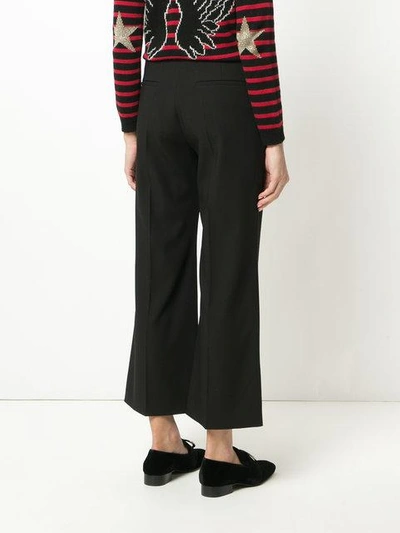 Shop Valentino Cropped Flared Trousers