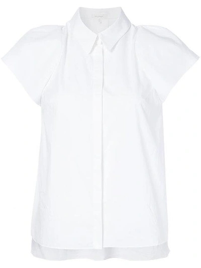 Shop Delpozo Structured Sleeve Shirt In White