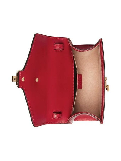 Shop Gucci Sylvie Leather Mini Bag In Red