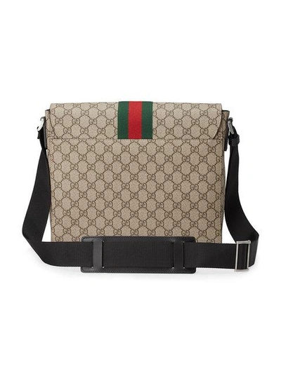 Shop Gucci Gg Supreme Messenger Bag In Neutrals