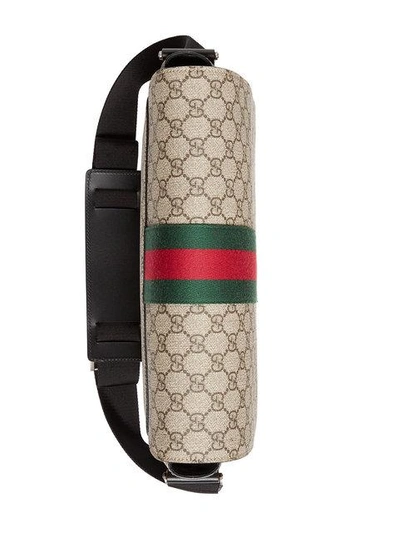 Shop Gucci Gg Supreme Messenger Bag In Neutrals