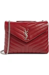 Saint Laurent Medium Loulou Calfskin Leather Shoulder Bag - Burgundy In Palissandre