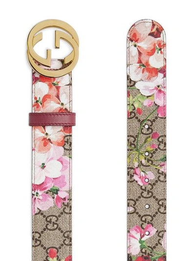Shop Gucci Gg Blooms Belt In Multicolour