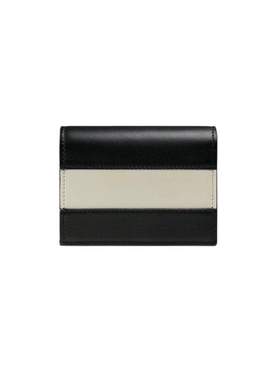 Shop Gucci Queen Margaret Leather Card Case In Black