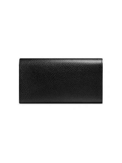 Shop Gucci Gg Marmont Leather Continental Wallet In Black