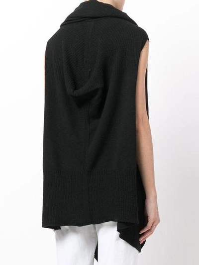 Shop Rick Owens Pelican Knit Top - Black