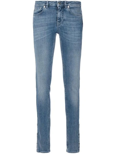 Shop Givenchy Star Panel Skinny Jeans In 452 Light Blue