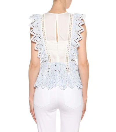 SELF-PORTRAIT Embroidered Frill Top 