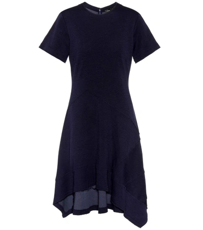 Shop Proenza Schouler Wool And Cotton Blend Dress In Blue