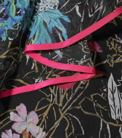 Shop Peter Pilotto Printed Silk Skirt In Llack